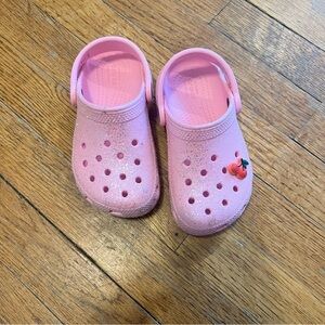 Kids Sparkle Light Pink Crocs size 10